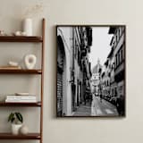 "Peeking Through No. 4 Il Duomo di Firenze" - Art Print in Black & White by Joey Crisostomo-Wynne - In a Room