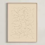 "Flock" - Art Print in Sand by Yohaku Oshima - Framed