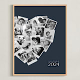 "Modern Heart Snapshot Mix® Cool Tones" - Framed Photo in Midnight Blue by Minted - Framed