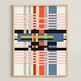 "Weaving" - Art Print in Blush by Stefania Copertini - Framed
