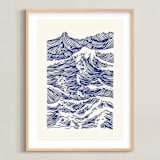 "Catch A Wave" - Art Print in Ultramarine by Kym Fulmer - Framed