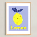 "My Fruity Family I" - Art Print in Light Purple by Marta Crea - Framed