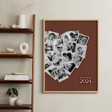 "Modern Heart Snapshot Mix® Warm Tones" - Framed Photo in Rustique by Minted - In a Room