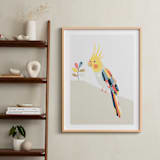 "Cockatiel geometry" - Art Print in Cockatiel yellow by Tati Abaurre - In a Room