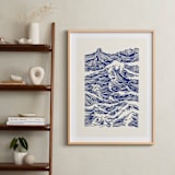 "Catch A Wave" - Art Print in Ultramarine by Kym Fulmer - In a Room