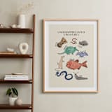 "Underappreciated Creatures" - Art Print in Turquoise Sea Green by Kellie Dykast - In a Room
