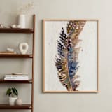 "Kind Feather" - Art Print in Brown by Stephanie Toral - In a Room