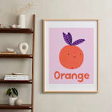 "My Fruity Family II" - Art Print in Light Pink by Marta Crea - In a Room