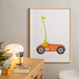 "Fast Riders III" - Art Print in Orange by Francisca Reyes - In a Room