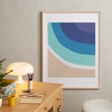 "By the Bay" - Art Print in White by Jenny Partrite - In a Room
