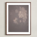 "Hazed Florals 1" - Art Print in Dusty Burgundy by Baumbirdy - Framed