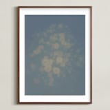 "Dusted Daisies" - Art Print in Cloud by Baumbirdy - Framed