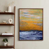 "Exclusive Mod Oceanscape" - Art Print in Yellow Sky by Lauren Rutley - In a Room