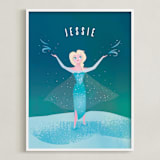 "Disney Elsa's Magic" - Personalized Art Print in Frost by Lori Wemple - Framed