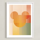 "Gradient Silhouette" - Art Print in Sunset by Baumbirdy - Framed