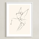 "Tinkerbell's Magic" - Art Print in Cream by Teju Reval - Framed