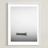 "Solitude In Fog II" - Art Print in Grey Sea by Jennifer Morrow - Framed
