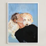 "Recharge" - Art Print in Blue by Mary Ketch - Framed