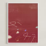 "Room Eleven 1" - Art Print in Crimson Red by Shiho Whitehead - Framed