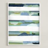 "Blue Skies Ahead" - Art Print in Blue Skies by Sara Hicks Malone - Framed