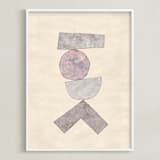 "Tipping Point" - Art Print in Muted Rose by Kara Kosaka - Framed