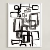 "Alternative Paths" - Art Print in Extreme Black by Bethania Lima - Framed