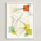 "We are all connected" - Art Print in Muted Multi by Jennifer Morehead - Framed