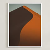 "Dunes of Africa" - Art Print in Rust by Benno and Noosa - Framed