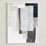 "History Repeats" - Art Print in Sand by Jennifer Daily - Framed