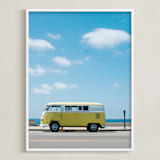 "Yellow Van II" - Art Print in Sunshine Yellow by Jennifer Little - Framed