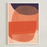 "paper jitter" - Art Print in papaya by Carrie Moradi - Framed