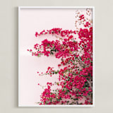 "Bright Bougainvillea" - Art Print in Bright Pink by The One With Wanderlust - Framed