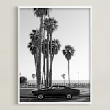 "Ocean Avenue" - Art Print in Black and White by Kaitlin Rebesco - Framed