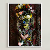 "Shes Blooming" - Art Print in Magical Rose by Theresa Bear - Framed