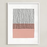 "Color Streak" - Art Print in Dusty Rose by Kiersten Garner - Framed