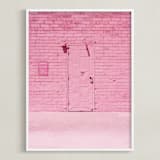"The Pink Door" - Art Print in Pink by Jenna Gibson - Framed
