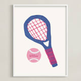 "Electric Sports 1" - Personalized Art Print in Cobalt by Carrie Moradi - Framed