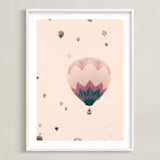 "To The Stars" - Art Print in Pale Pink by Caroline Mint - Framed