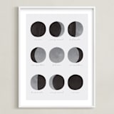 "the lunar cycle" - Art Print in Moon Rock by Dawn Jasper - Framed