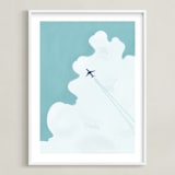 "The Next Adventure" - Art Print in Sunny Sky Blue by Anika Orrock - Framed