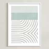 "Curve Appeal VI" - Art Print in Mint by Tanya Lee Design - Framed