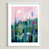"Feel So Fine" - Art Print in Emerald Green by Sarina Diakos - Framed