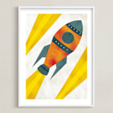 "Space to Explore I" - Art Print in Flare by Heather Schertzer - Framed