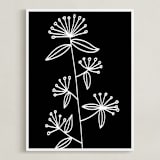 "botanical leaves1" - Art Print in white by Ramoncita - Framed