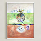 "Awake" - Art Print in Burnt Orange by Misty Hughes - Framed