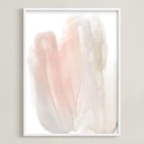 "Randomness" - Art Print in dusty peach by Helen Halik - Framed