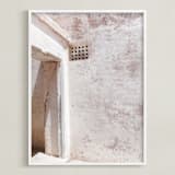 "Fortress II" - Art Print in blush by Kamala Nahas - Framed
