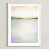 "Coral Bay" - Art Print in Coral Pink by AlisonJerry - Framed