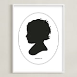 "Cameo Silhouette: Custom Print" - Custom Print in Black by Minted - Framed