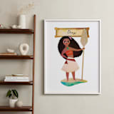 "Disney's Moana the Voyager" - Personalized Art Print in Deep Sea by Lori Wemple - In a Room